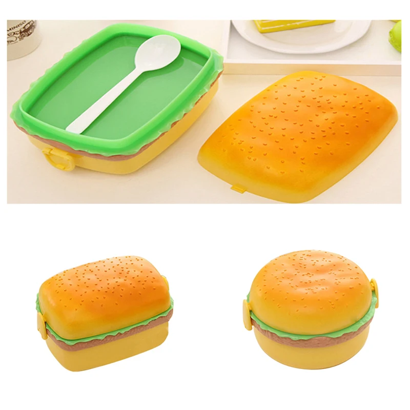 C пластиковый Ланч бокс bento box для офиса гамбургер с подогревом отсек пикника