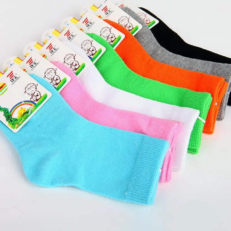 

Spring Kids Children Cute Cotton Socks Warm Soft Solid Candy Color Middle Tube Scoks for Boys Girls Baby Cheap Clothes Stuff