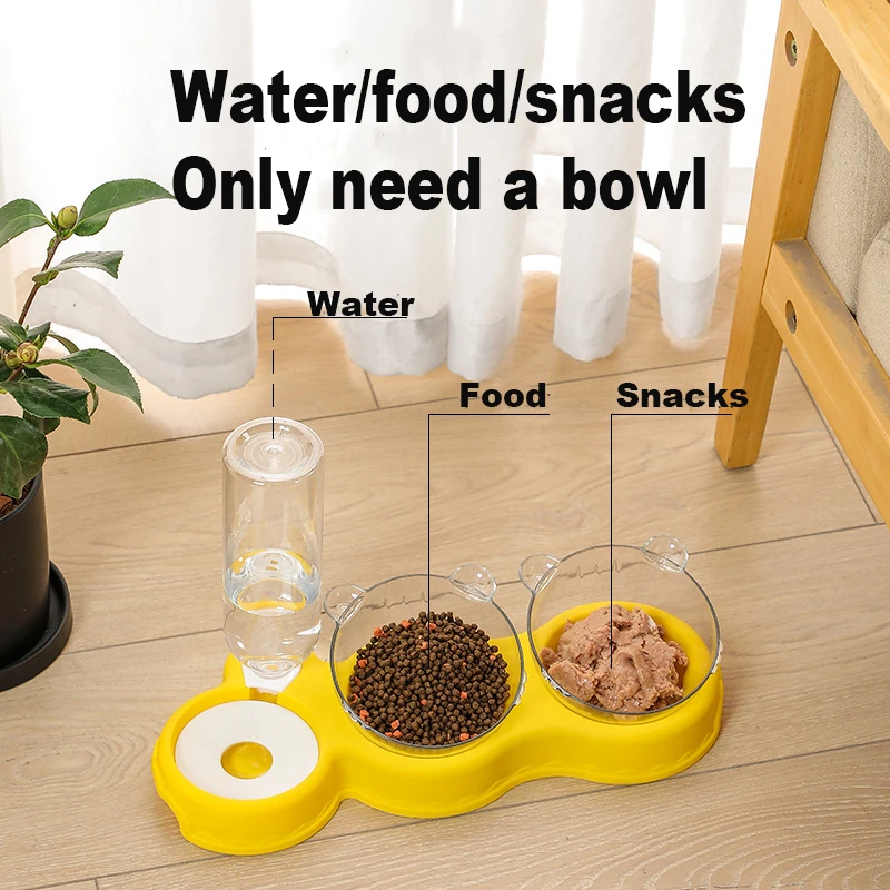 Миска для кошек с тремя чашами автоматическая кормушка Влагонепроницаемая