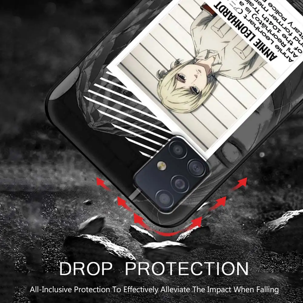 

Phone Case For Samsung Galaxy A51 A71 A21s A50 A70 A31 A10 A20e A41 A11 A20s A30 A40 Black Cover Attack On Titan Levi Ackerman
