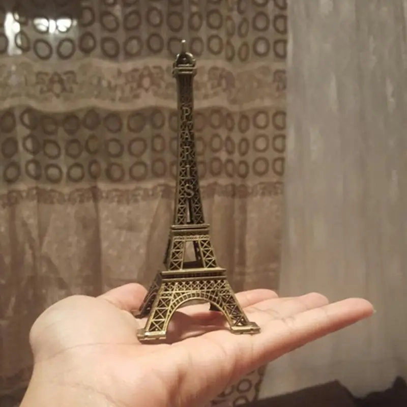 5 13 см бронзовая Эйфелева башня Металлическая статуэтка модель домашнего декора