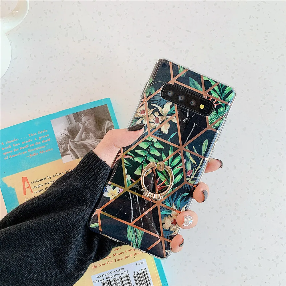 Чехол-держатель для samsung Galaxy S8, S9, S10 Plus, Note 8, 9, 10 Plus, A10, A20, A30, A50, A70, мягкий чехол