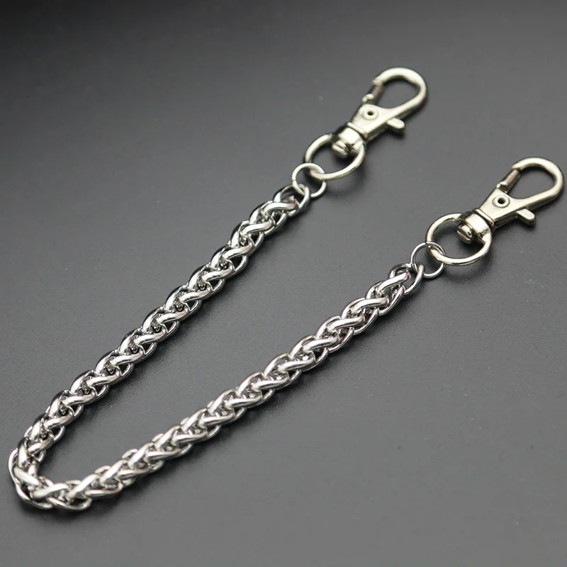 Width 2.5mm-7mm Necklace Stainless Steel Long Metal Wallet Chain Leash Pant Jean Keychain Ring Clip Men's Hip Hop Jewelry images - 6