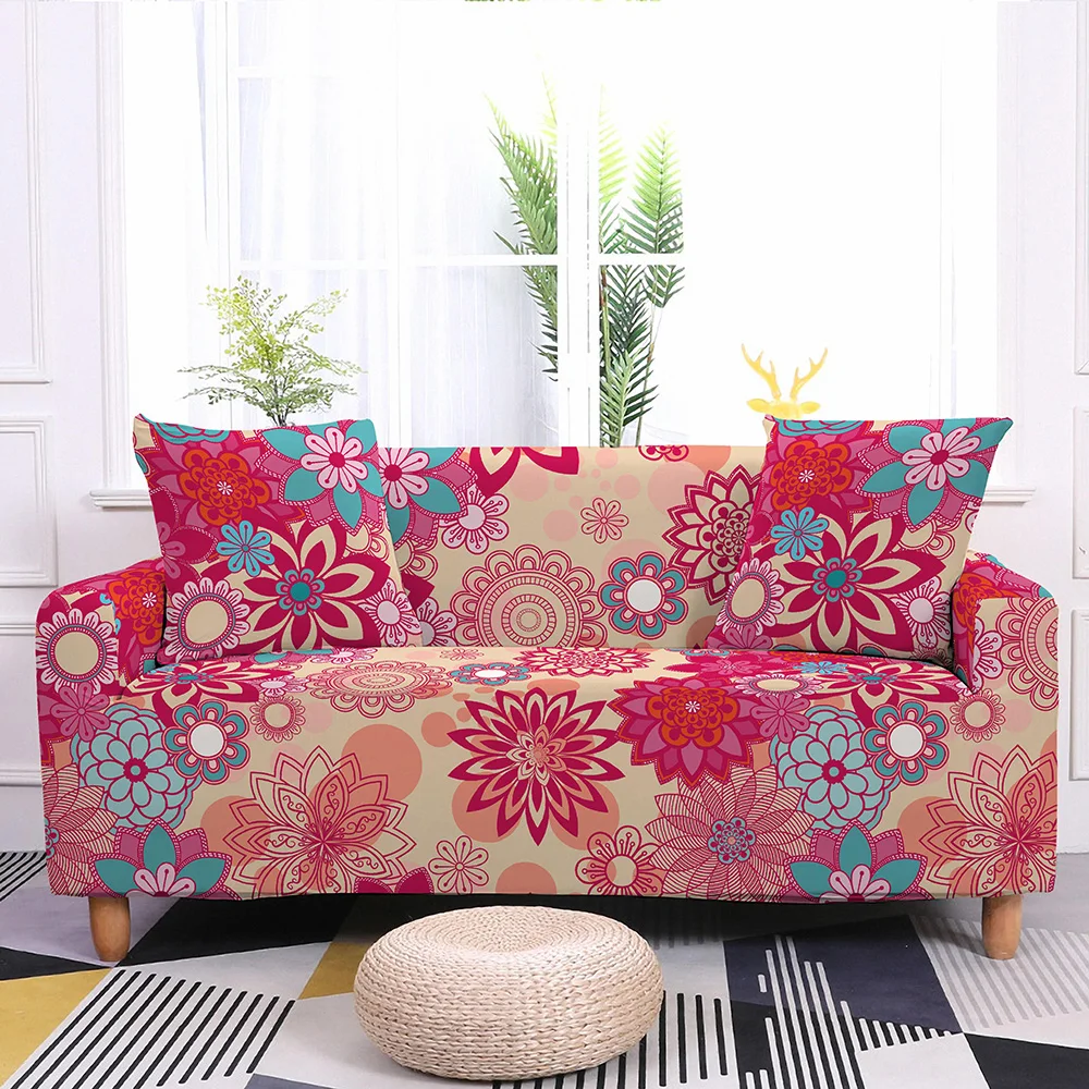 

Mandala Flower Pattern Anti-Slip Elastic Stretch Slipcover Sofa Decor Furniture Protector Couch Cover Sofa Covers 1/2/3/4 Seater