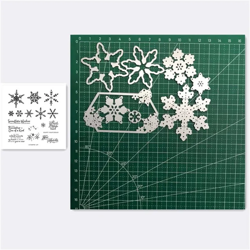 

Snowflake Metal Cutting Dies and Stamps Stencils For DIY Scrapbooking Photo Album Decor Die Cut Embossing Paper Card