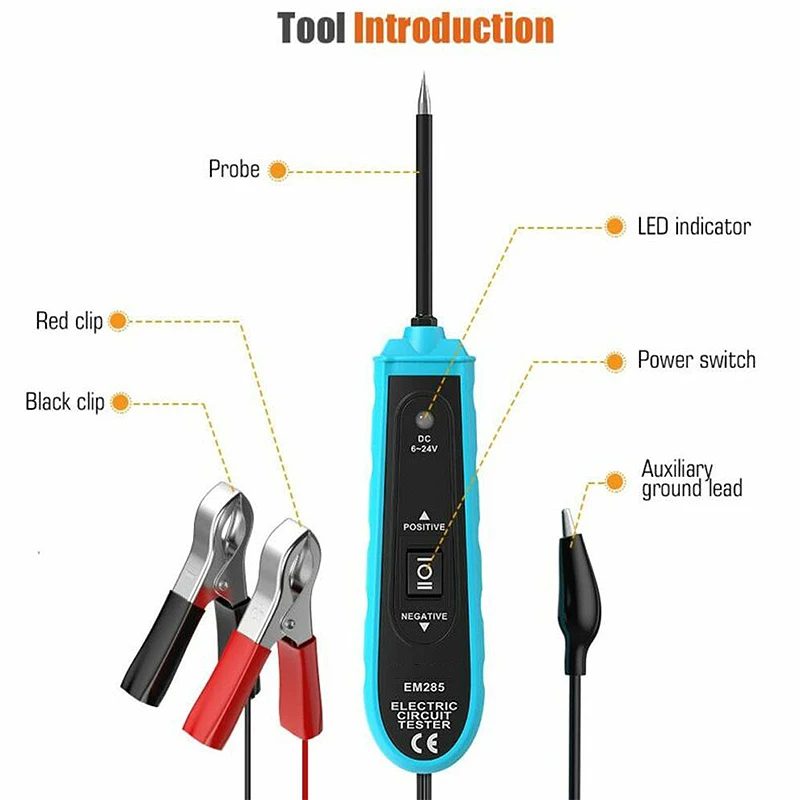 

All-Sun EM285 6-24V Power Probe Car Electric Circuit Tester Automotive Tools