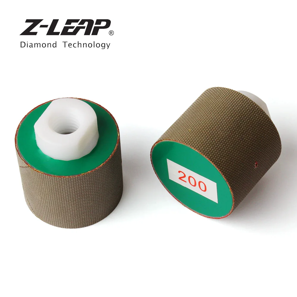 Z-LEAP " Алмазный влажный Полировочный барабан колесо Гальваническое шлифовальное колесо M14 5/8-11 беседка для гранита мраморная раковина отверстие