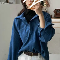 blouse women chic lone sleeve fall elegant office lady tops fashion korean popular simple all match female clothing shirts ins