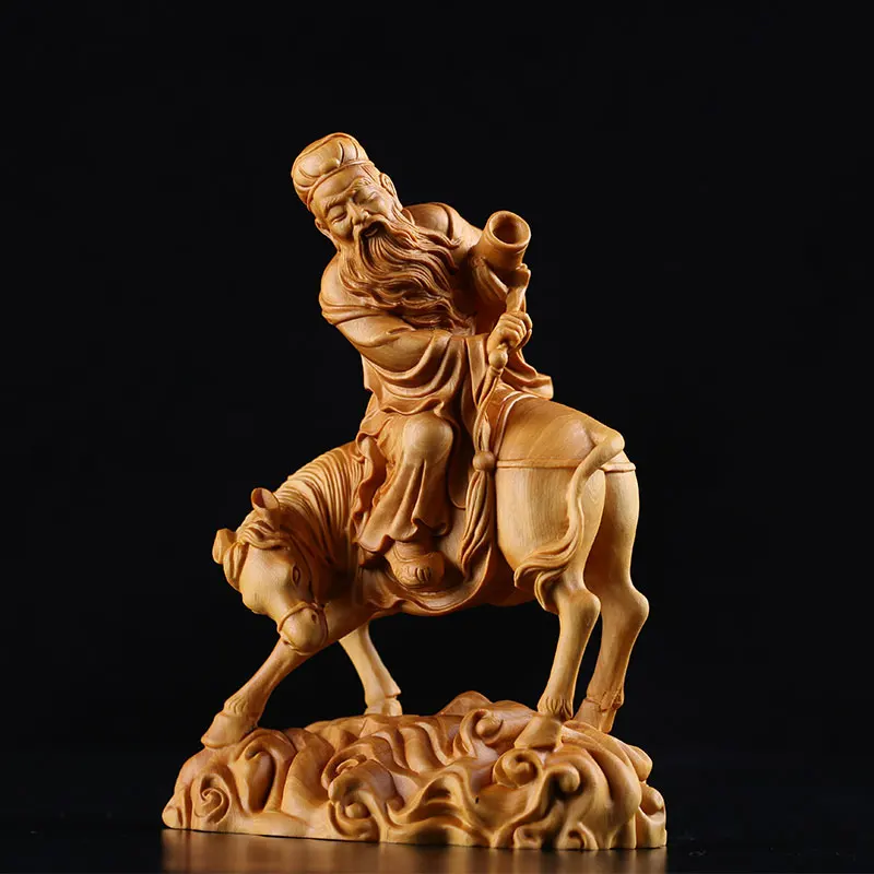 15 см твердая древесина Чжан гулао китайские мифологические фигурки Восемь