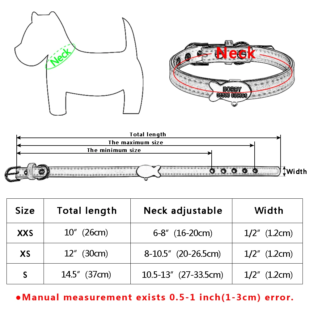 

Customized Soft Padded Dog Collar Personalized ID Tag Name Pink Bell Dogs Puppy No. Cats Engraving Gift Phone For Free