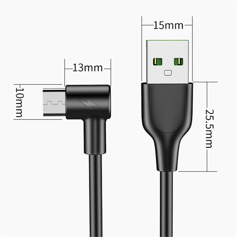 Tycipy Micro USB локоть QC 3 0 кабель передачи данных для быстрой зарядки 1 метр 2 м