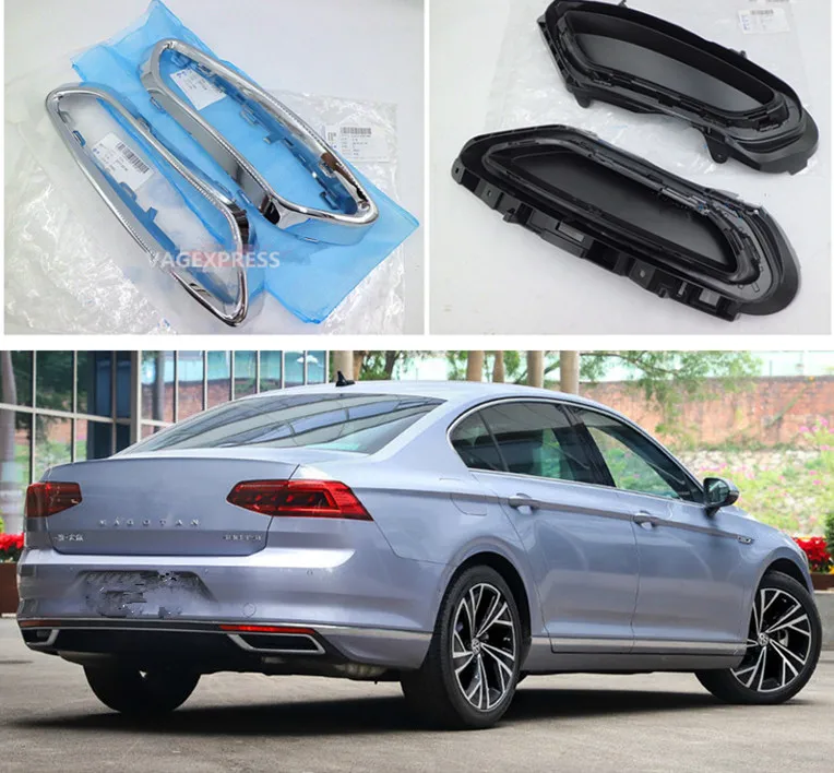 Хромированный рассеиватель выхлопных газов для Passat B8 Euro 2015 2018 2 шт. ABS Chrome
