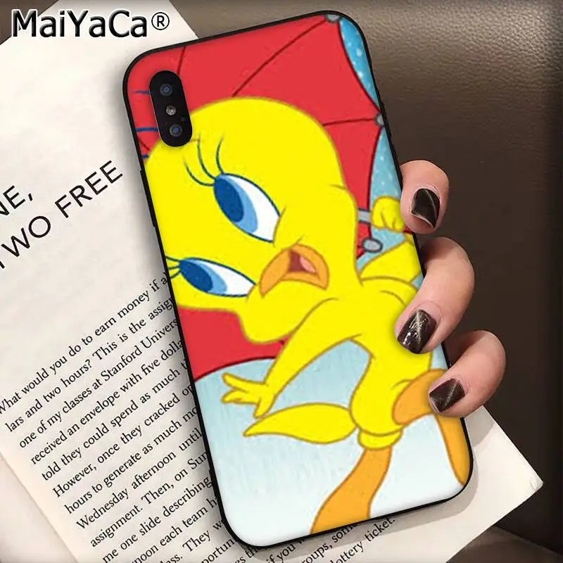 

MaiYaCa Cartoon Tweety Bird Phone Case Cover for Apple iphone 11 pro 8 7 66S Plus X XS MAX 5S SE XR Cases