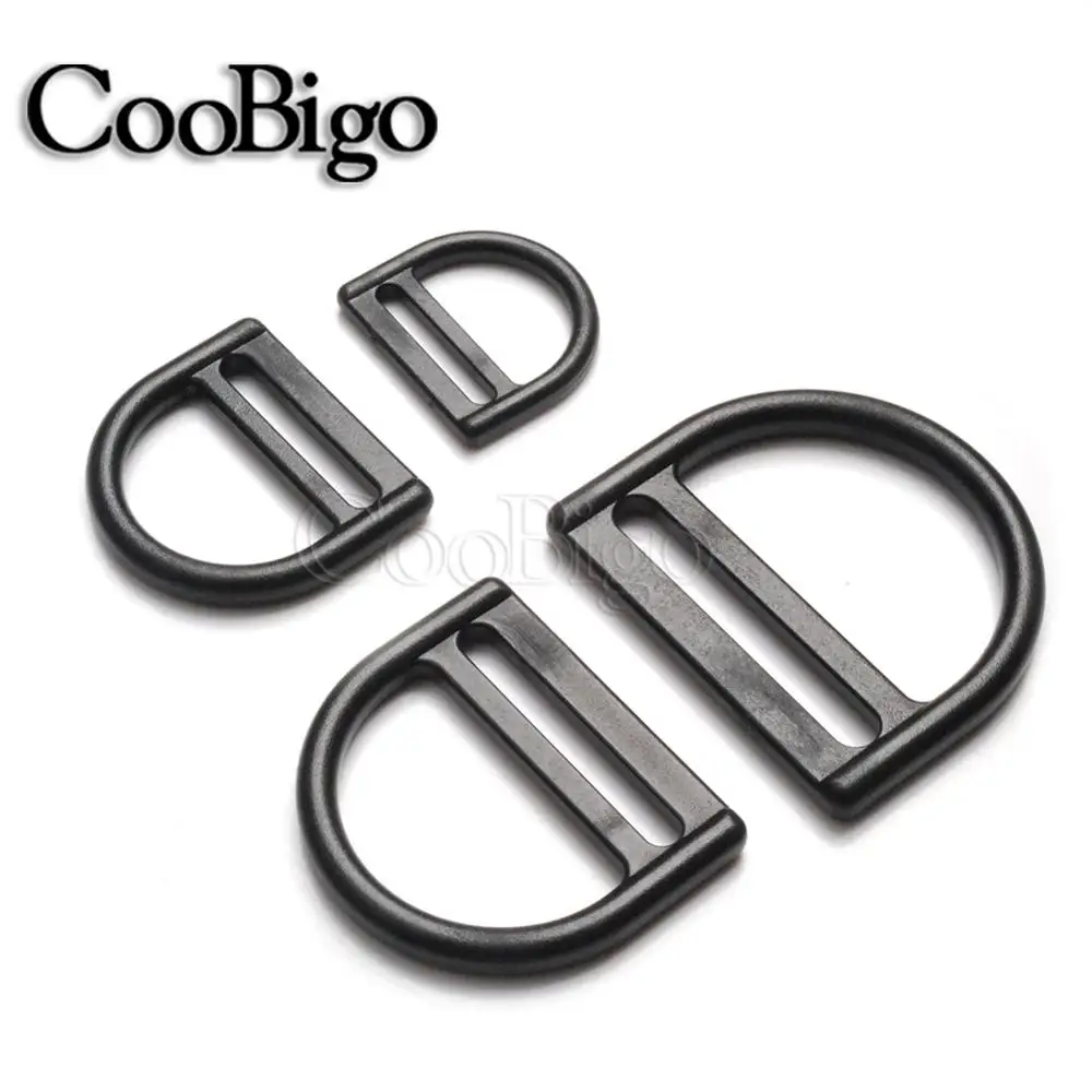 25pcs Plastic Size 20mm 25mm 32mm 38mm D-Ring Slider Adjustable Buckle For Backpack Strap Luggage Belt Webbing Bag Accessories | Дом и сад