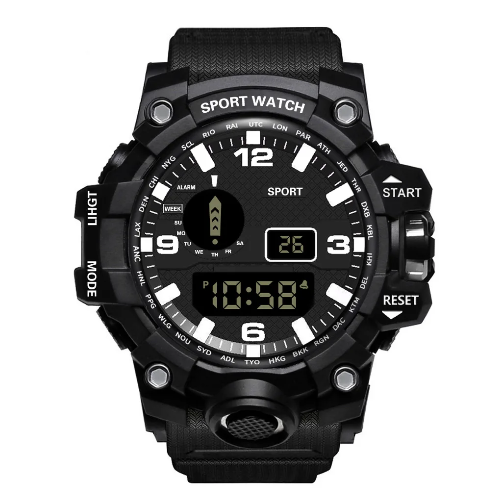 Hour Fashion Sport Watch Men Alarm Clock Cowboy Waterproof Week Display Watches Denim Digital Relogio Masculino 1472 | Наручные часы