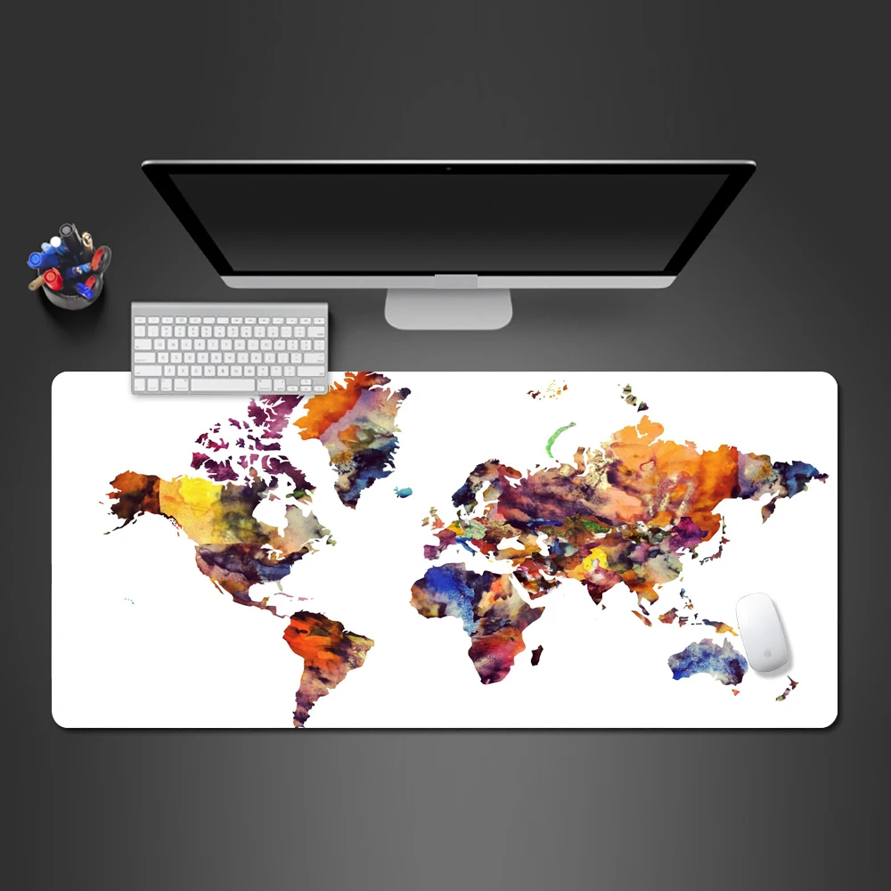 Классный коврик для мыши с картой мира игровые коврики супер популярной