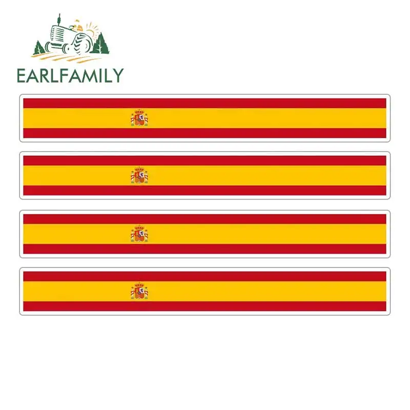 EARLFAMILY 13 см x 1 7 4 шт. полосатые наклейки с автомобильным флагом для мотогонок