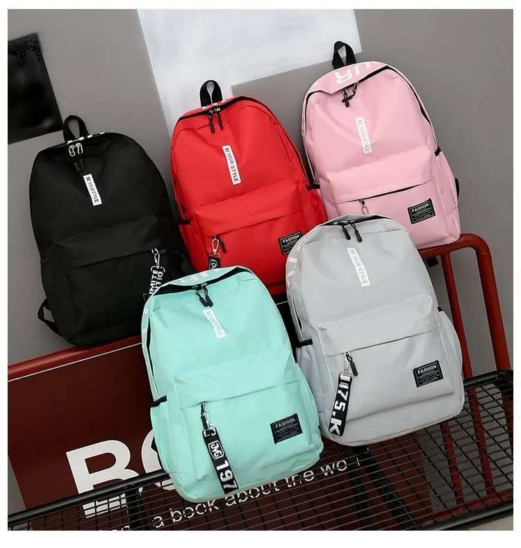 

SB466 2021 High school student simple canvas backpack Large capacity travel backpack