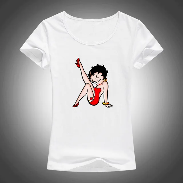 11 Новая женская футболка Betty Boop, футболка с рисунком Белоснежки/милых животных, Повседневная футболка для женщин/девочек, топы, одежда - Цвет: 11