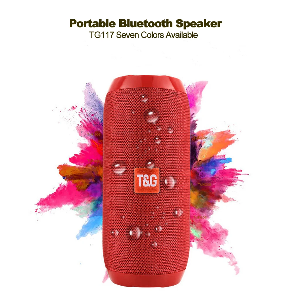 Портативный динамик беспроводной Bluetooth динамик s TG117 Саундбар Спорт на открытом воздухе водонепроницаемый Поддержка TF карты FM радио Aux вход