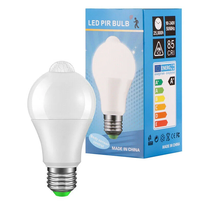 Светодиодный светильник-лампочка с датчиком умный PIR детектор движения