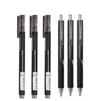 3pcs gel pen 0 5 mm quick drying black ink rollerball pens high quality ultra simple gel ink pen office school writing supplies