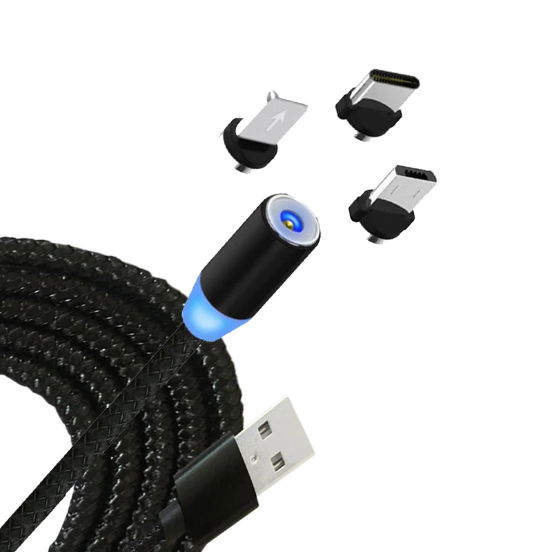 Магнитный USB кабель для быстрой зарядки Iphone TYPE C Micro xiaomi шнур магнитное зарядное