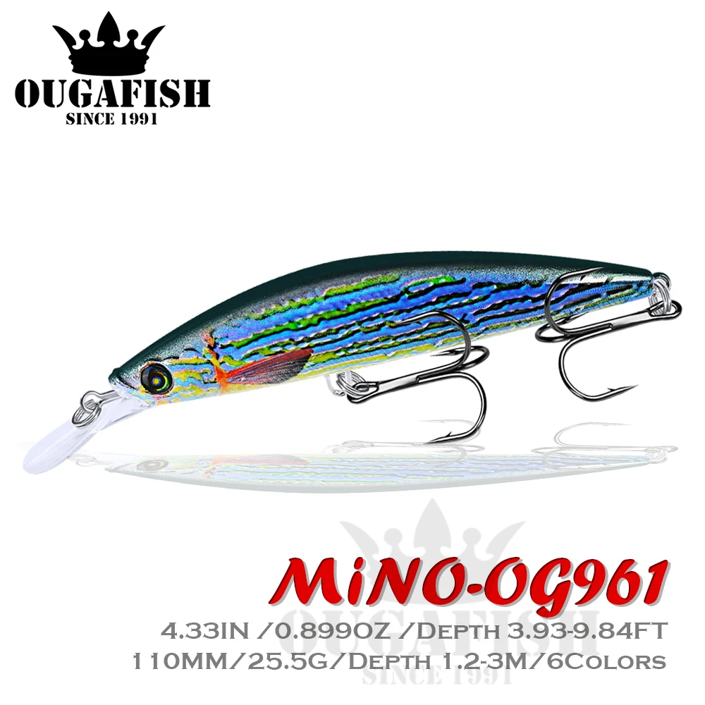 

Minnow Fishing Lure Weights 25.5g 110mm Floating 1.2-3m Accesorios De Peche A La Carpe Fish Goods Iscas Artificiais Baits Leurre