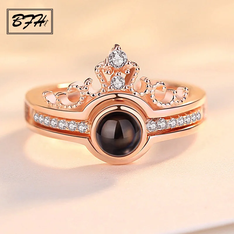 BFH модные розовые золотые серебряные цветные обручальные Регулируемые кольца