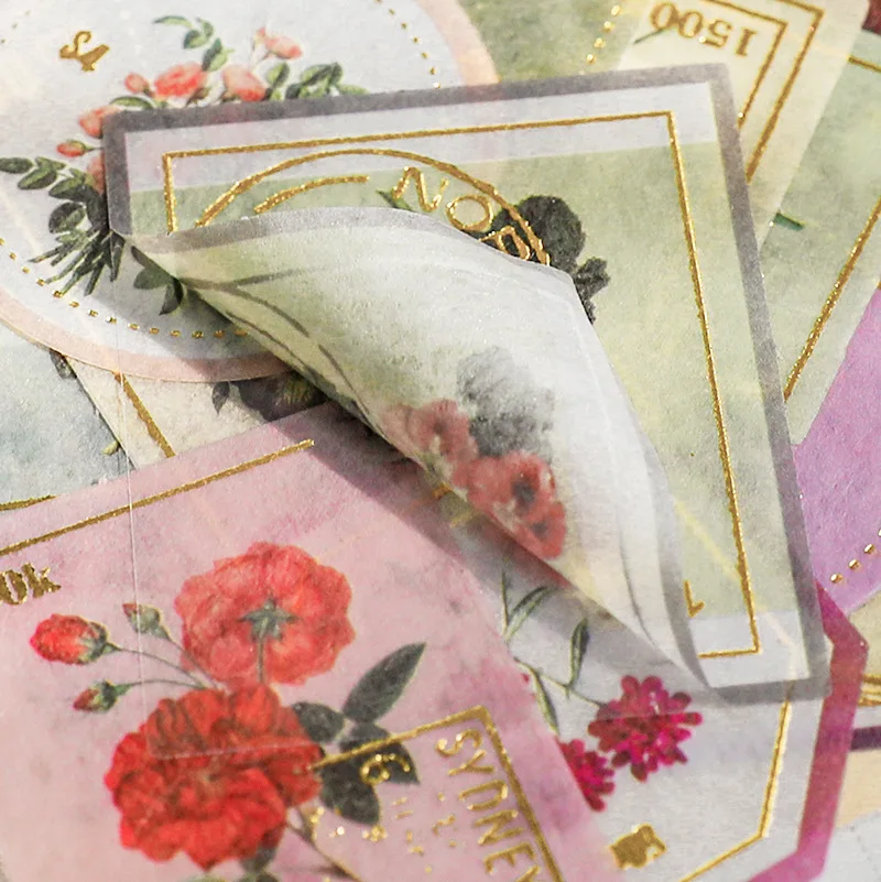 40 шт./компл. время проходит мимо Васи Бумага золочение наклейки Скрапбукинг Diy