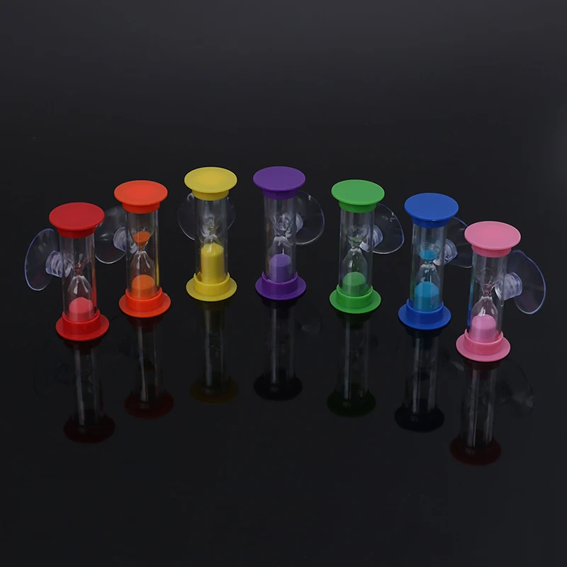 

3 Minute Shower Timer Tooth Brushing Timer Creative Gifts Children Supplies Hourglass Sand Clock Plastic Suction Cup 7 Colors