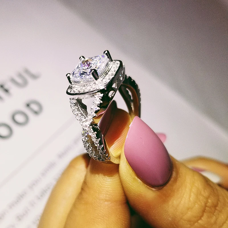 Твердые 925 стерлингового серебра винтажным витым боковые подушки вырезать ААА