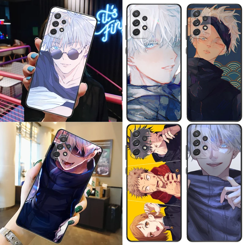 

Jujutsu Kaisen Fushiguro Megumi Satoru Gojo Yuji Itadori Sukuna Phone Case For Samsung Galaxy A52 A72 5G 4G Soft TPU Coque