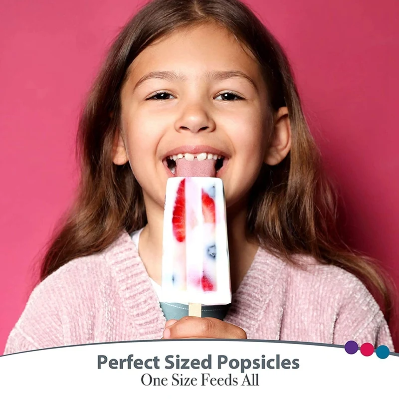 

Stainless Steel Popsicle Molds Rust-Resistant Popsicle Maker Set Popcical Mold with Tray- Cleaning Brush