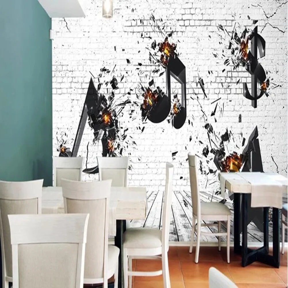 Milofi на заказ не создавайте 3D музыкальный бар к ТВ настенная плитка большой фон