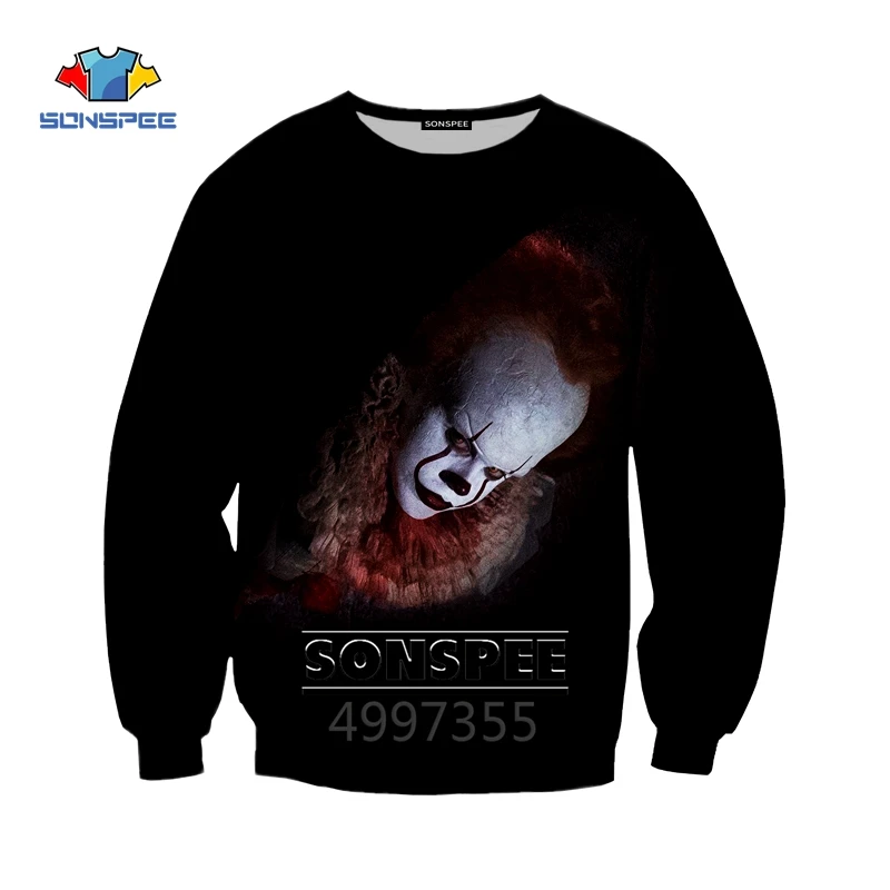 SONSPEE Stephen King's It clown Harajuku/футболка с 3d принтом для мальчиков и девочек-подростков/толстовки/шорты Детская одежда X210 - Цвет: 2