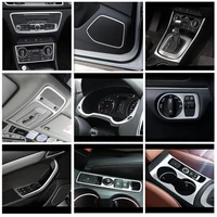 car styling center console gear shift frame cover trim for audi q3 2013 2018 door audio speaker frame decoration