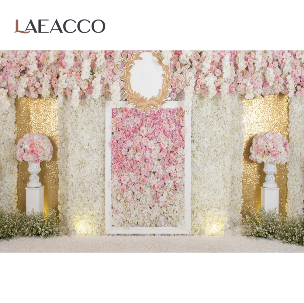 Свадебный Цветочный венок зеркало с кисточкой занавес День рождения Любовь