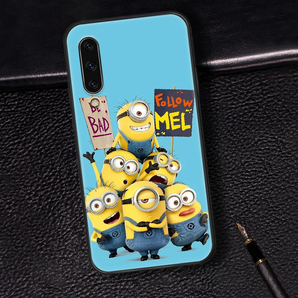 

Cute Cartoon Minione Phone Case Cover For Samsung Galaxy A7 8 10 20 20e 21 30 30S 31 41 50 50S 51 70 71 91 black Waterproof Tpu