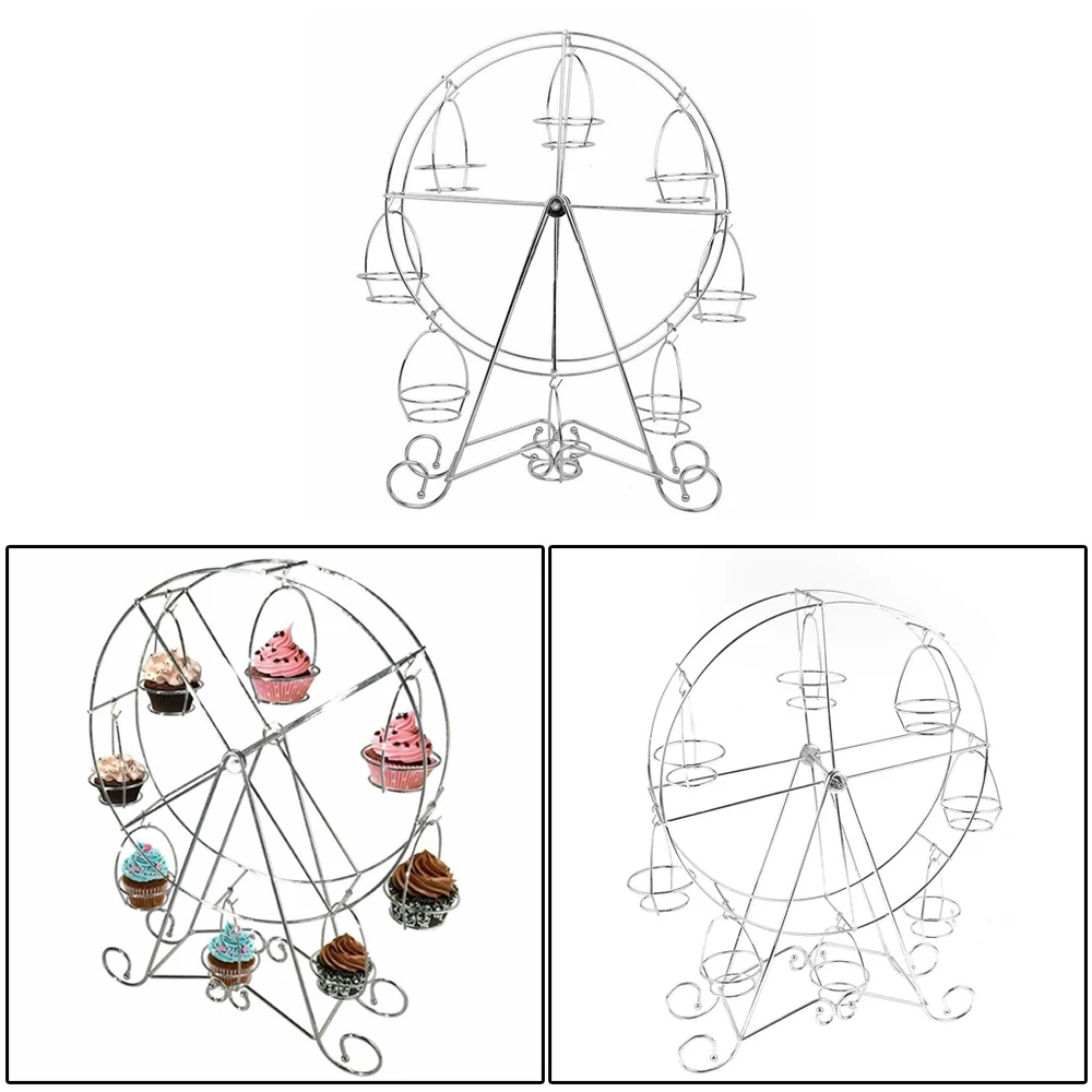 Подставка для торта с 8 колесами обозрения подставка кексов Серебряный держатель
