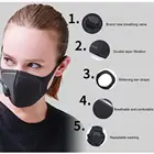 Маска для лица от загрязнения, пылезащитный респиратор, моющиеся маски для рта с клапаном, нетканые унисекс маски для рта для путешествий, велоспорта