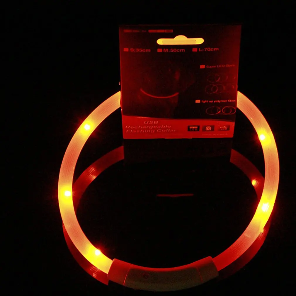 Ошейник для домашних животных со светодиодной подсветкой и USB-зарядкой | Дом сад