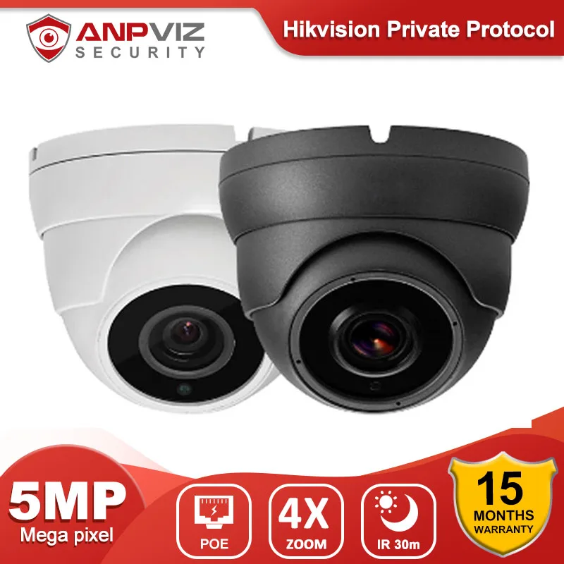 Anpviz 5MP IP камера безопасности 2 8 12 мм 4X зум широкоугольная сетевая уличная 67 ночное