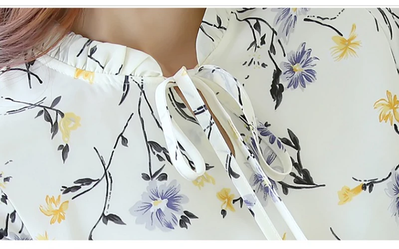 Fanco Blusas Femininas, модные цветочные топы и блузки, осенние женские рубашки с длинным рукавом, шифоновые женские блузки с принтом