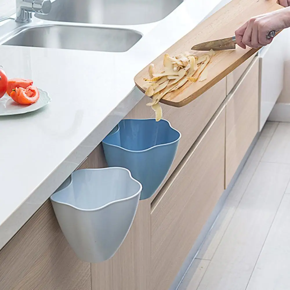 Новый Кухня ведро для мусора пластмассовые шкафов и ящиков дверей подвесная
