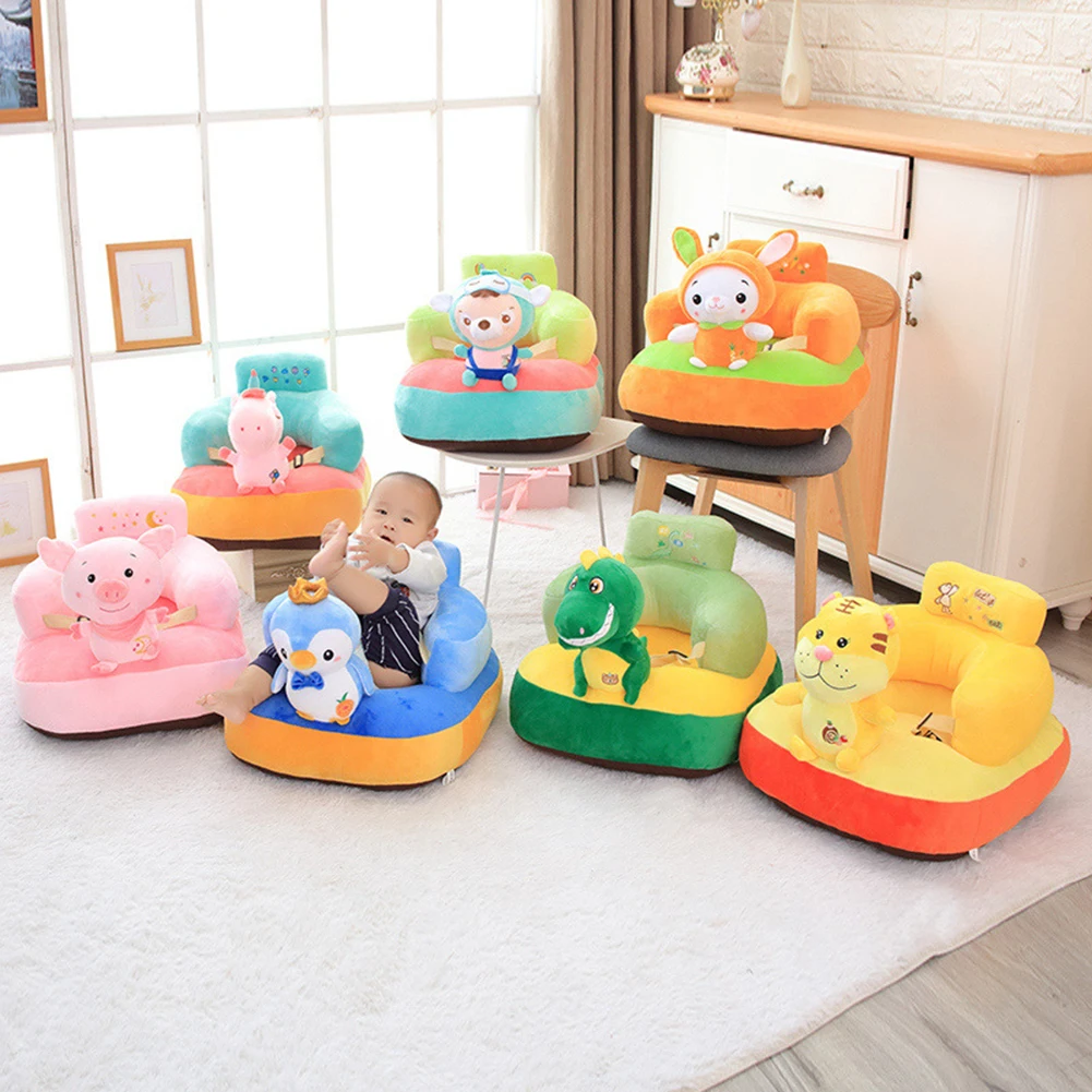 

Baby Seats Sofa Support Cover Infant Learning to Sit Plush Chair Feeding Seat Skin for Toddler Nest Puff Dropshipping No Filler