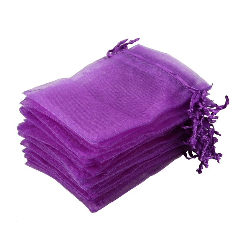 

Kili 30 PCS Gift Bag Purple Organza Jewelry Pouch