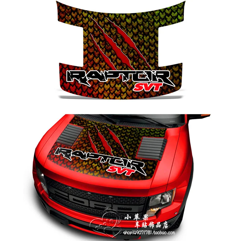 Car Sticker Modification Decorative Hood Applique Vinyl Decal For Ford F150 Raptor Head Styling | Автомобили и мотоциклы