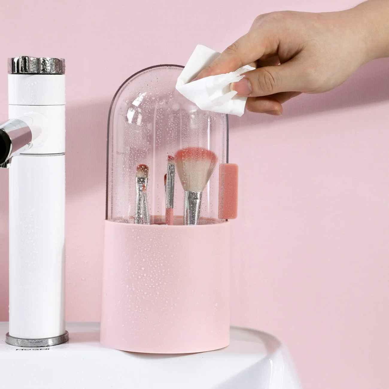 Acrylic Cosmetic Organizer Box Transparent Rotating Makeup Brush Case Holder Lipstick Eyebrow Pencil Storage Tube | Дом и сад
