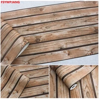 3d chinese imitation wood grain wallpaper original wood color retro wooden board ceiling loft ceiling living room wall stickers